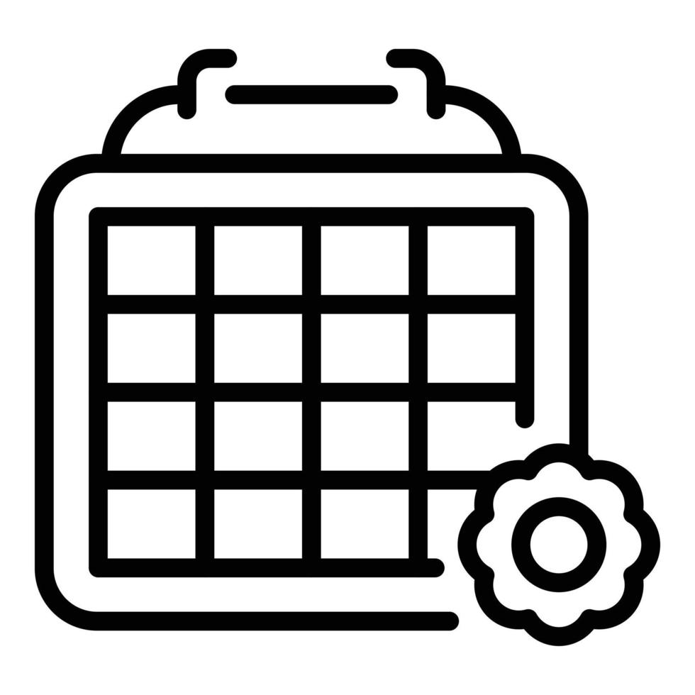 Calendar physiotherapy icon outline vector. Physical spa vector