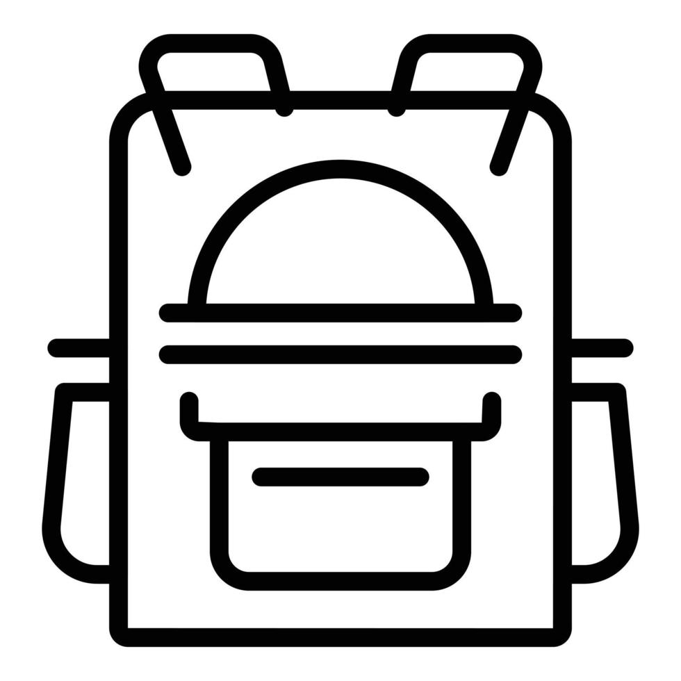 Study backpack icon outline vector. Case learn vector