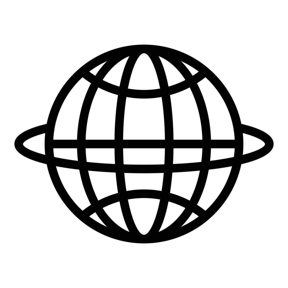 Journey planet icon outline vector. World globe vector