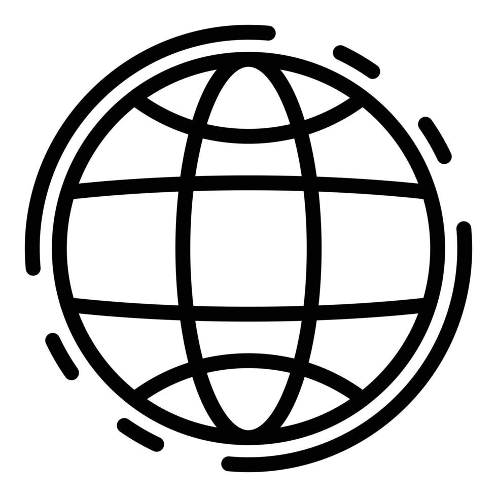 Globe tour icon outline vector. Earth tour vector