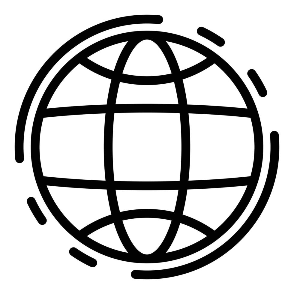 Globe tour icon outline vector. Earth tour vector