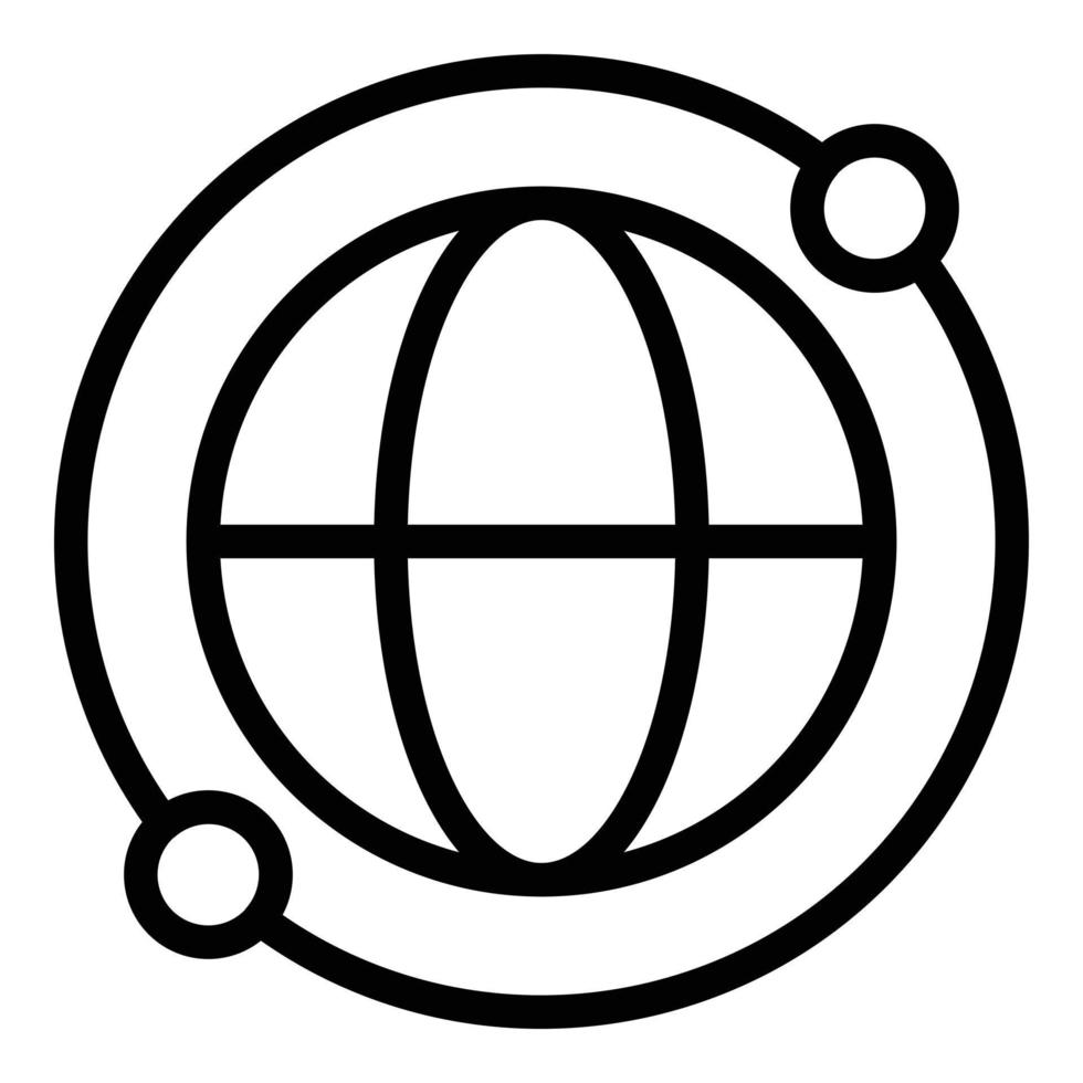 Global travel location icon outline vector. Globe map vector