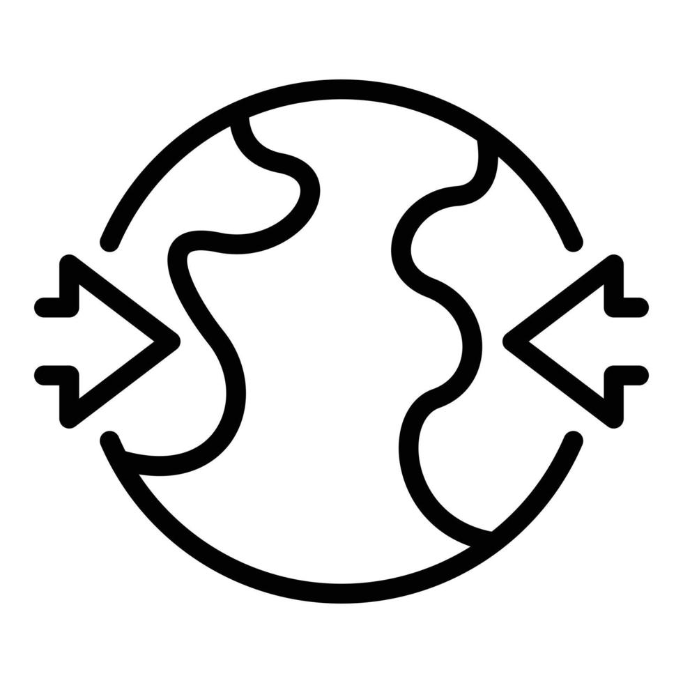 Adventure tour icon outline vector. World globe vector