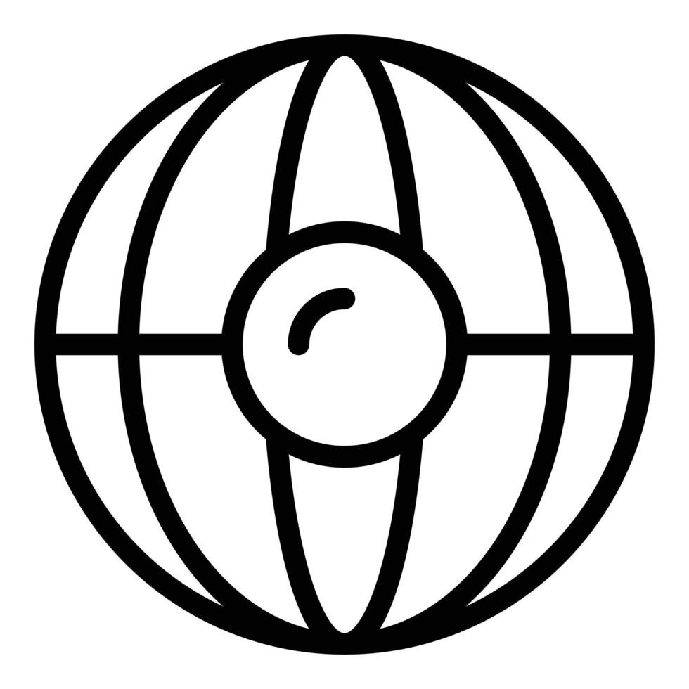 Travel centre globe icon outline vector. Around map vector