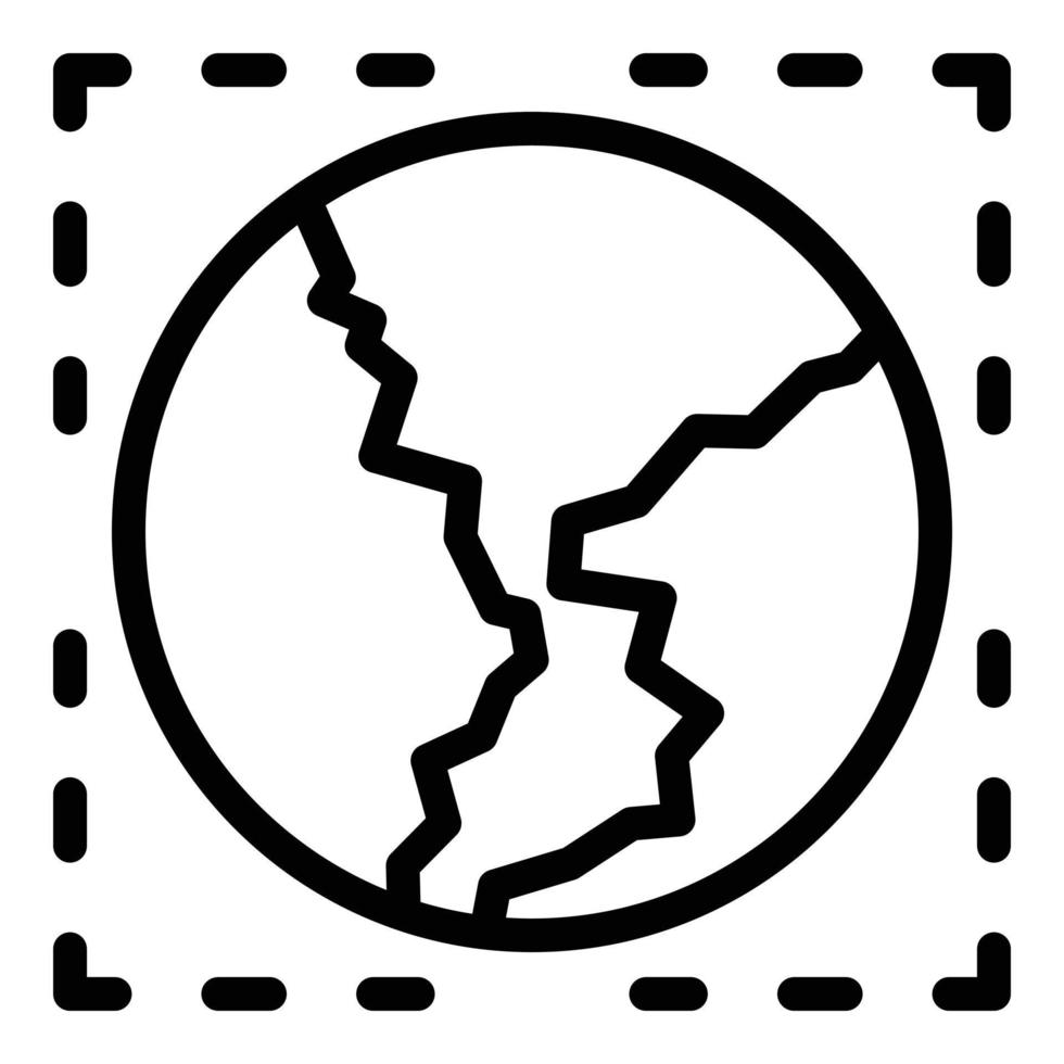 Fly cruise icon outline vector. World globe vector