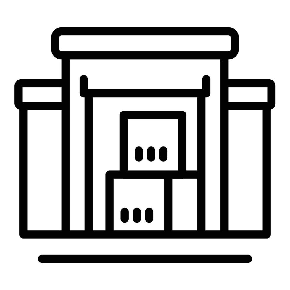 Warehouse inventory icon outline vector. Digital management vector