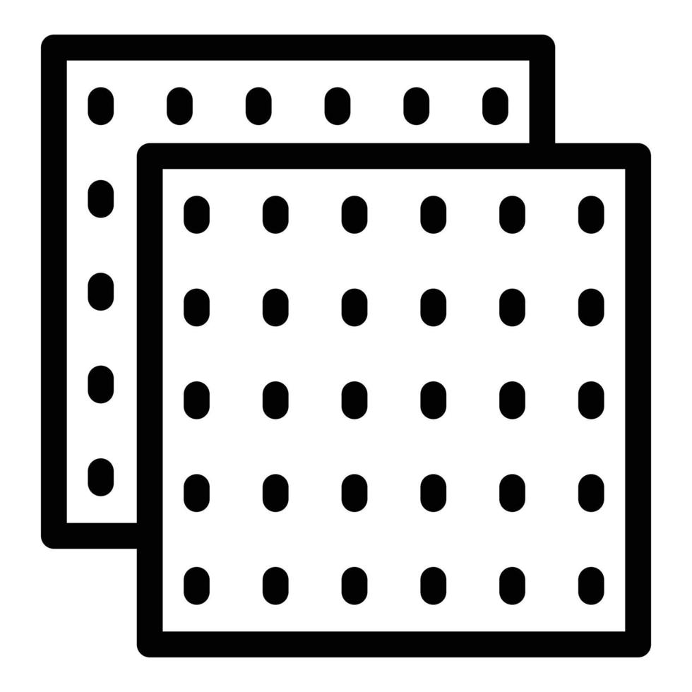 vector de contorno de icono de bloque de inicio. cemento de la casa