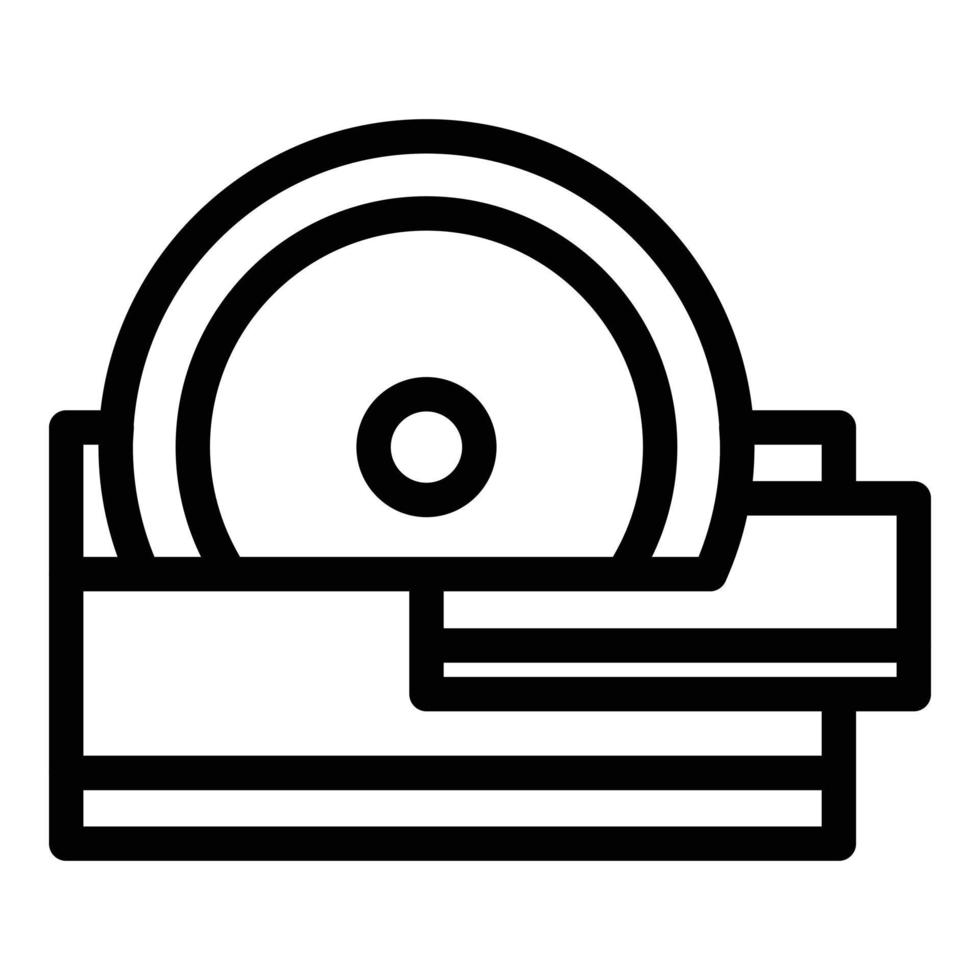 Drywall circular saw icon outline vector. Plaster cement vector