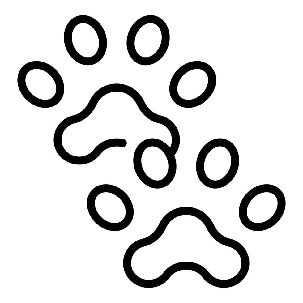 Dog paw icon outline vector. Bath spa vector