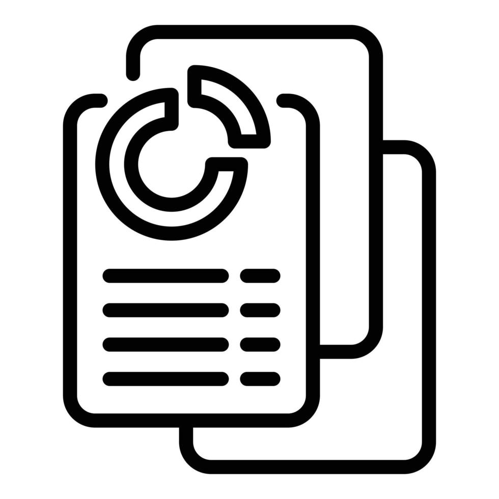Promotion document icon outline vector. Online marketing vector