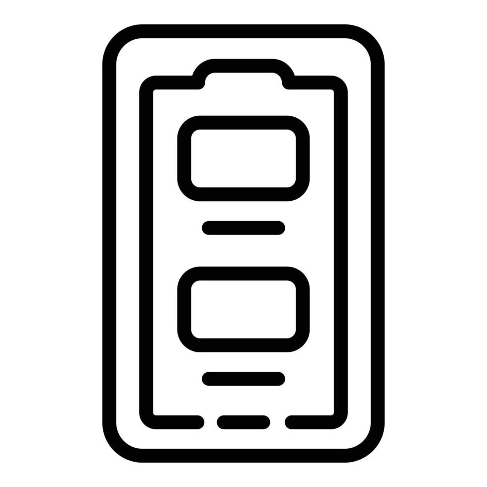 Smartphone inventory icon outline vector. Digital control vector