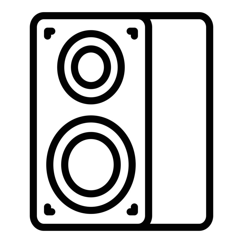 vector de contorno de icono de altavoz en línea. tienda de computadoras