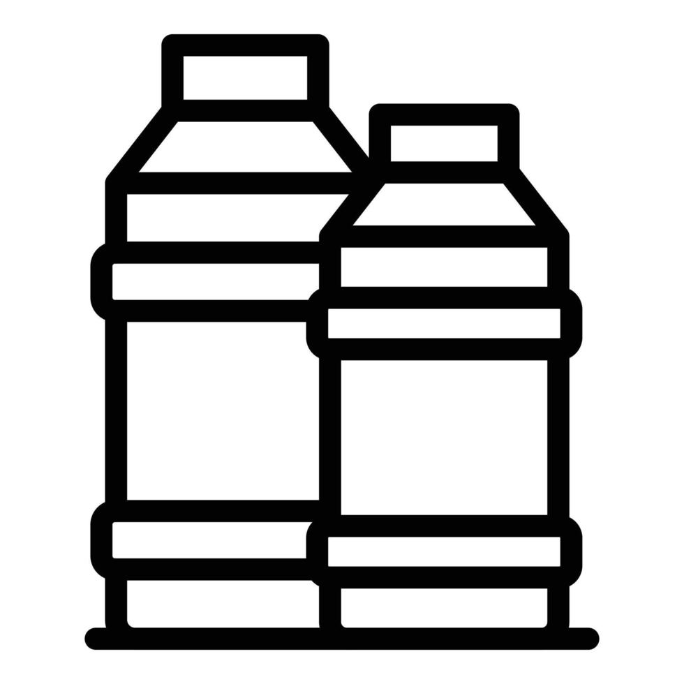 Water bottles icon outline vector. Save drop vector