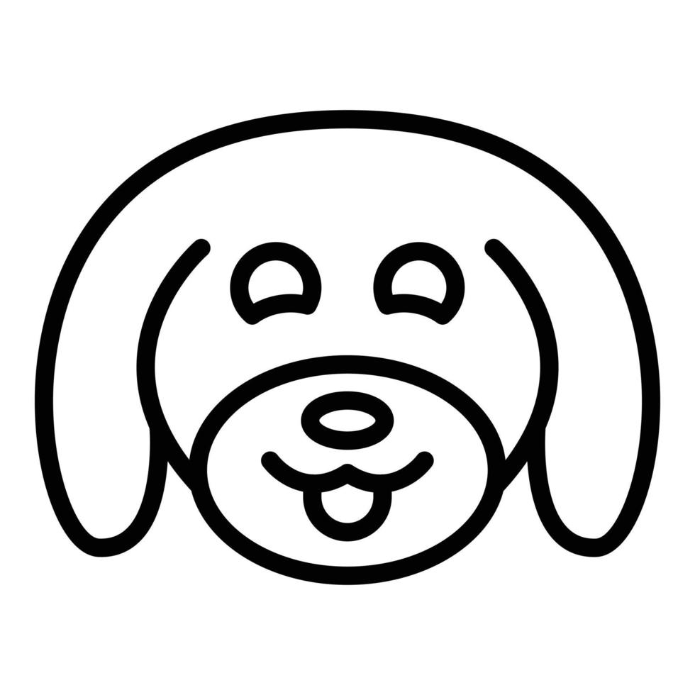 vector de contorno de icono de hotel de mascotas. spa para perros