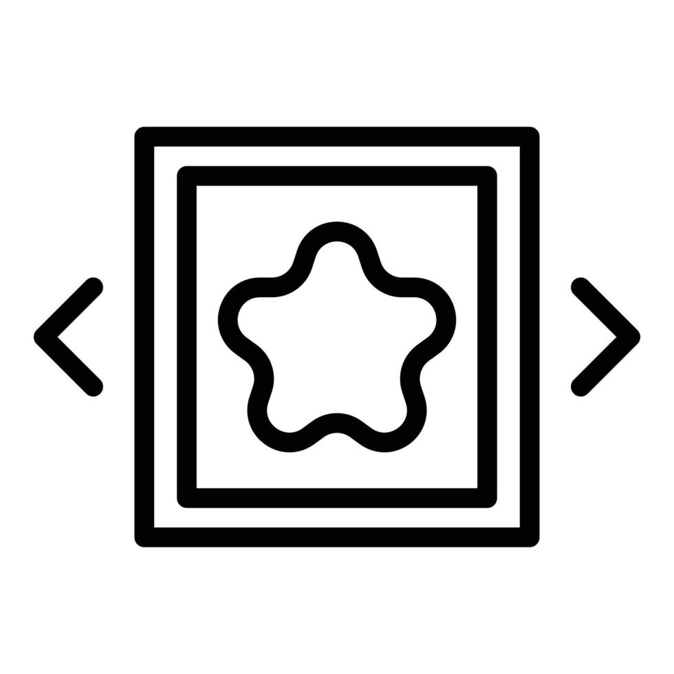 vector de contorno de icono de contenido de estrella. mercado de seo