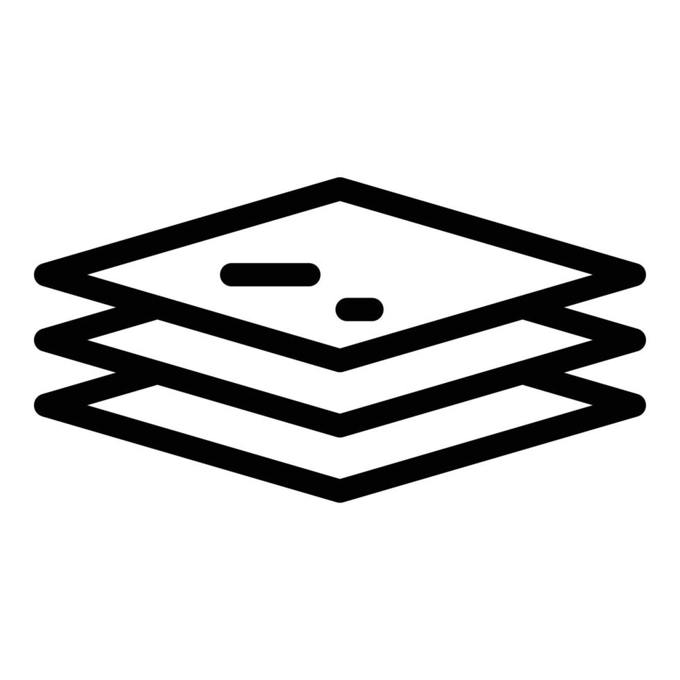 Layer drywall icon outline vector. Wall plaster vector