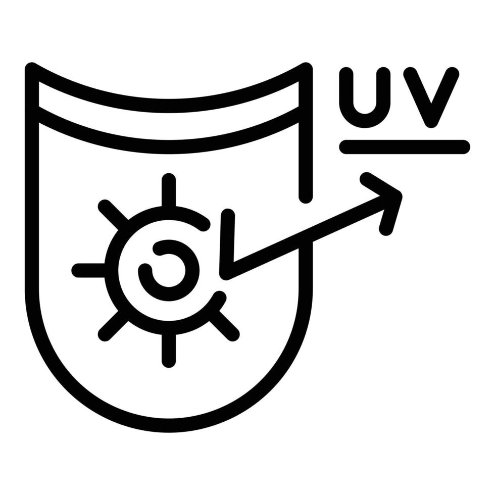 vector de contorno de icono de colágeno uv. crema elástica