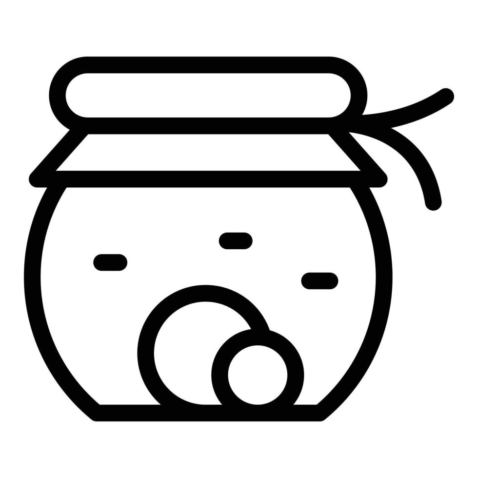 Gem jar icon outline vector. Vegan meat vector