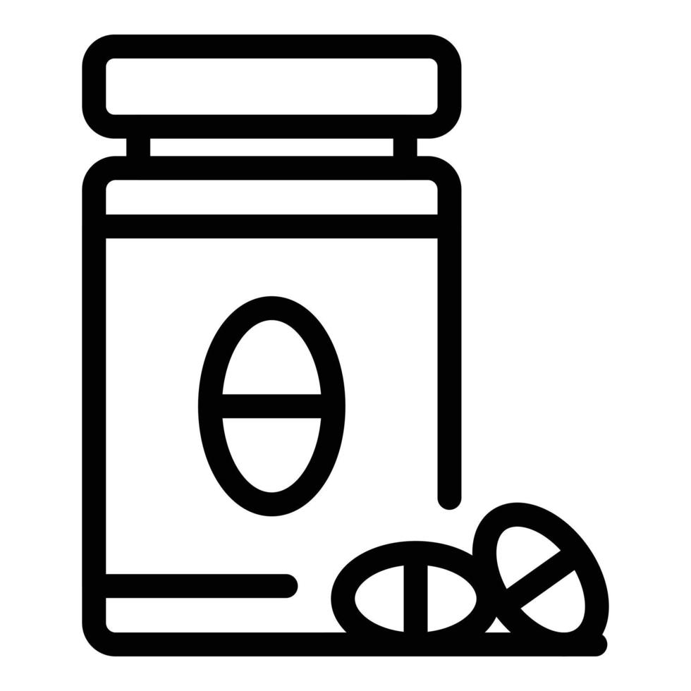 Capsule natural pill icon outline vector. Food sugar vector