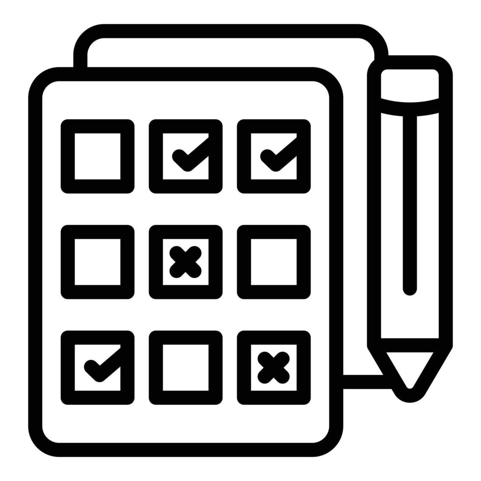 University to do list icon outline vector. Office study vector