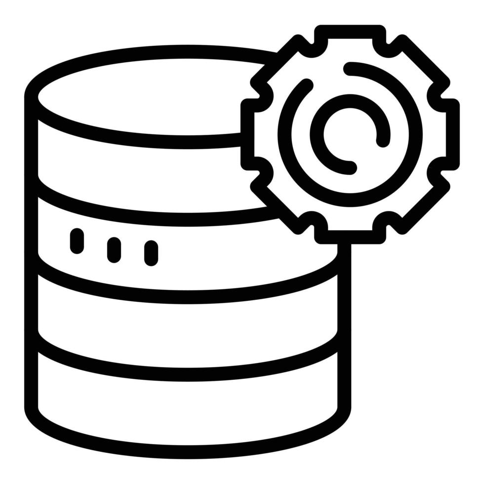 Gameplay data server icon outline vector. Arcade machine vector