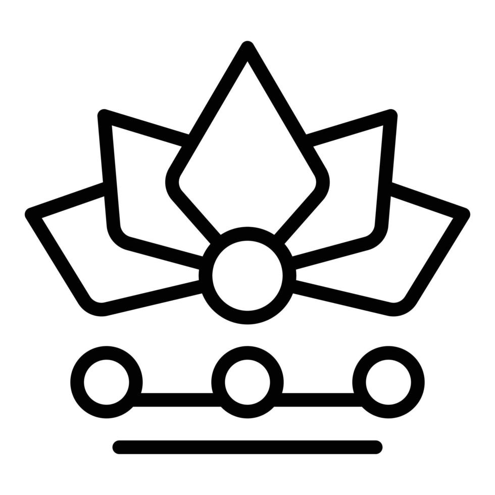 Lotus flower icon outline vector. Room calm vector