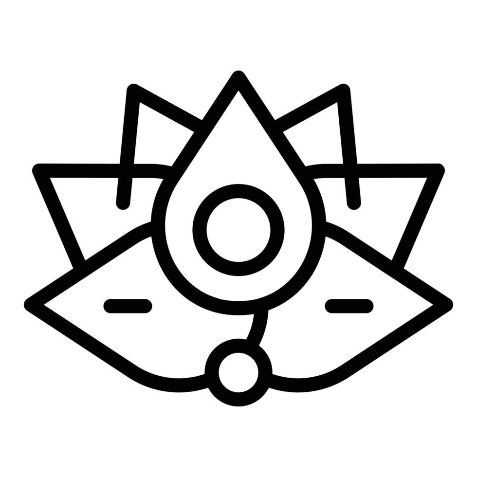 Wellness lotus icon outline vector. Relax yoga vector