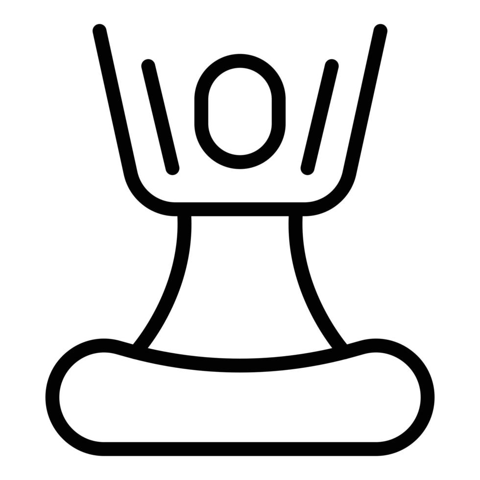 Care relax icon outline vector. Calm exercise vector