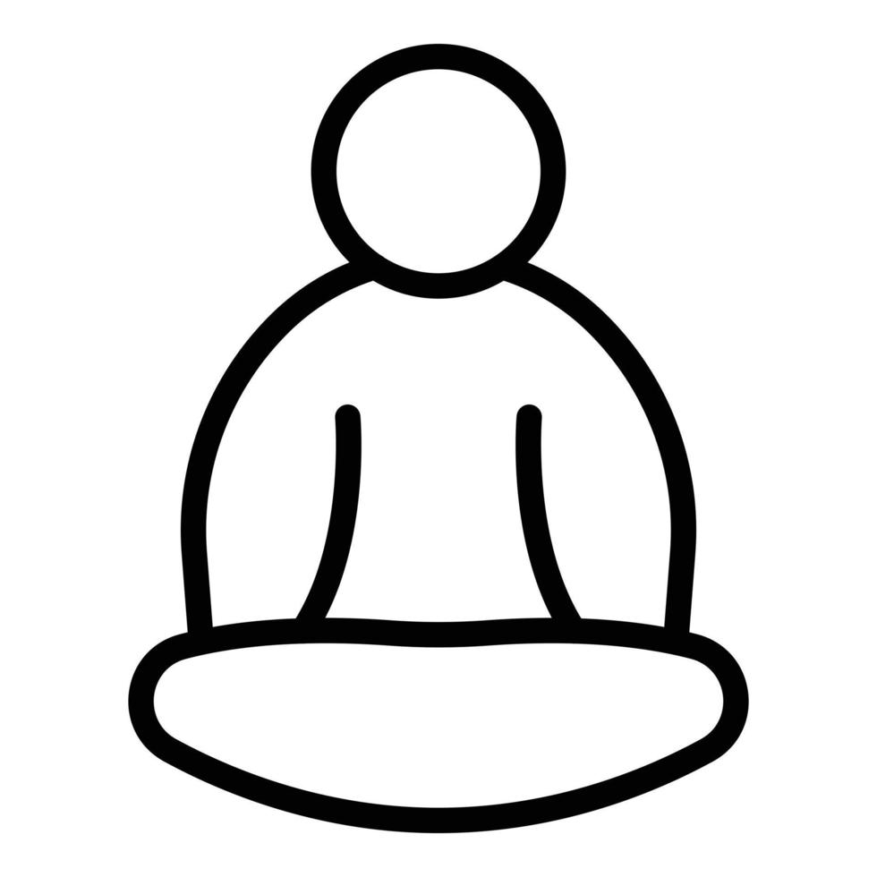 Lotus pose meditation icon outline vector. Woman yoga vector