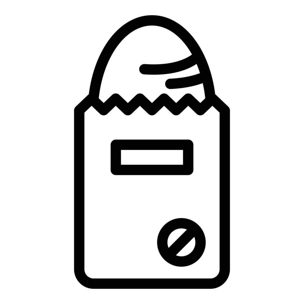 Bean tofu icon outline vector. Eating meat vector