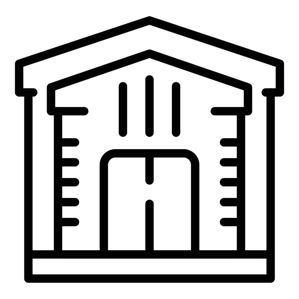 Study house icon outline vector. Institute club vector