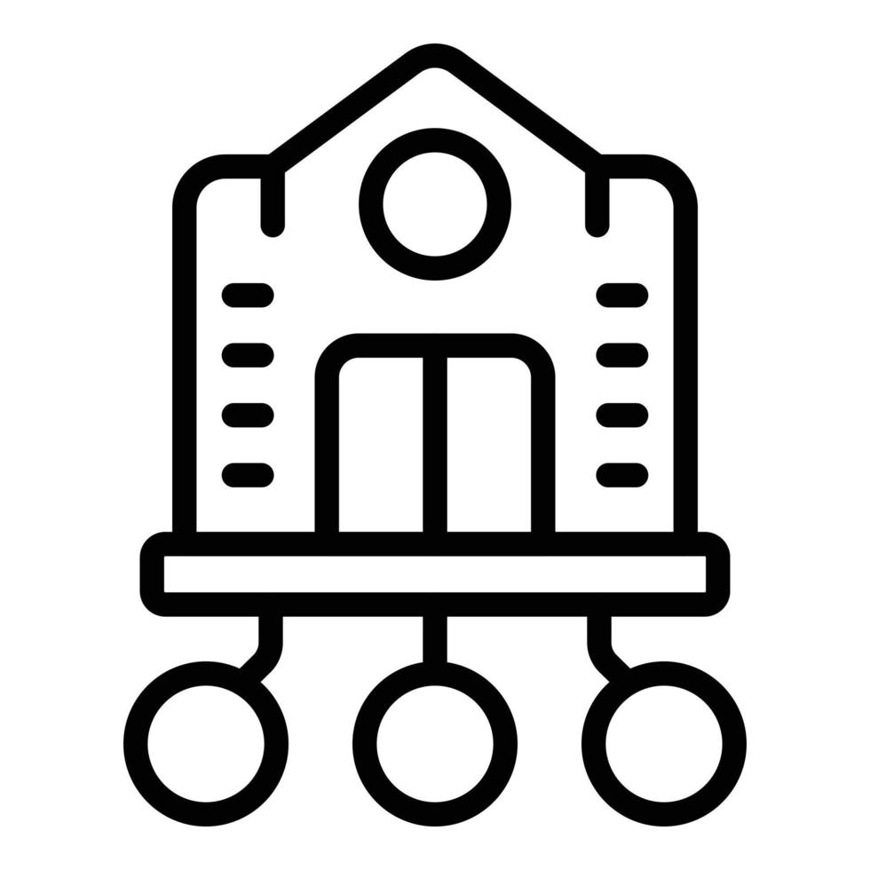 Digital school icon outline vector. Book university vector