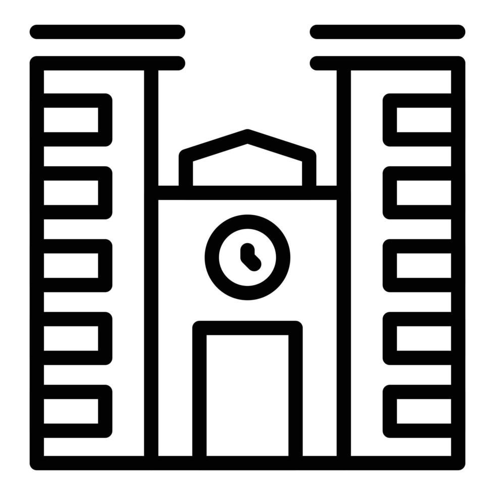 University department icon outline vector. Education building vector