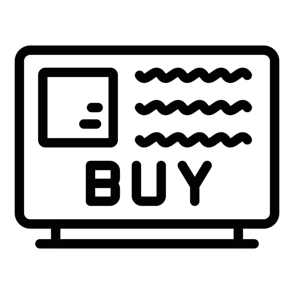 Buy order icon outline vector. Data summary vector