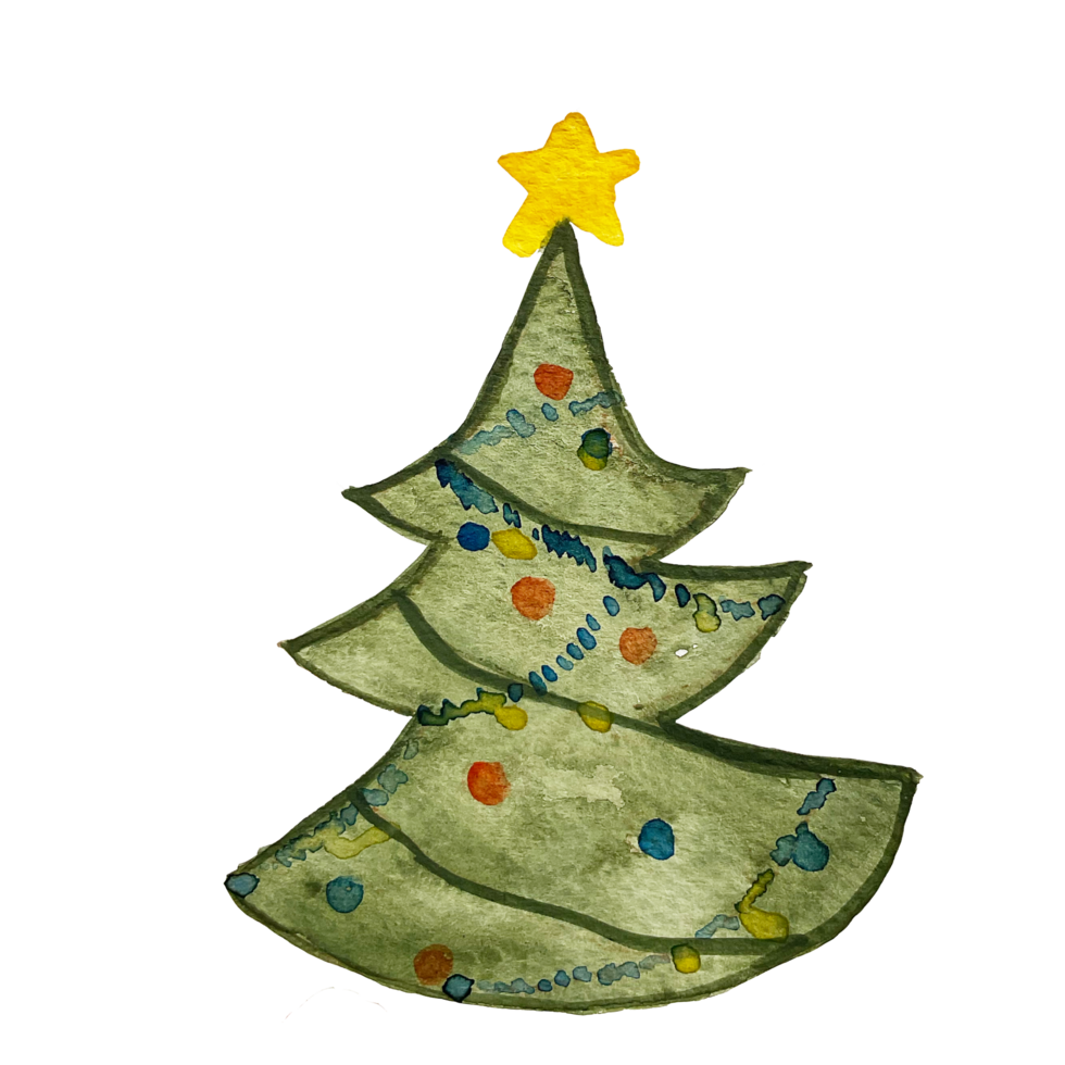 watercolor christmas elements png