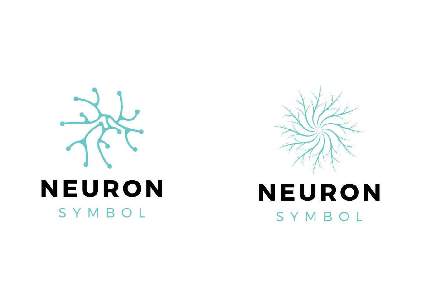 Abstract Neuron logo template vector