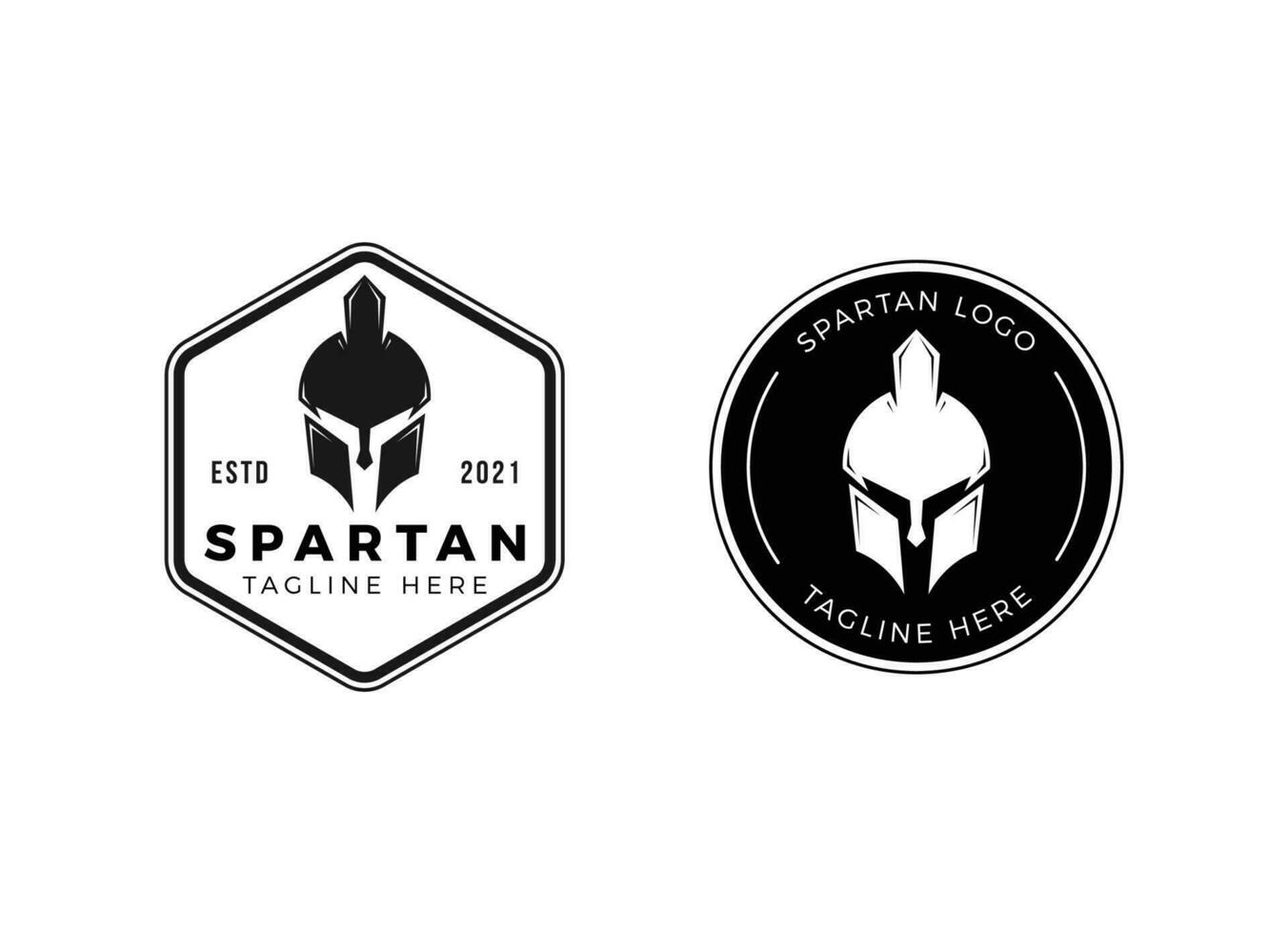 shield and helmet of the Spartan warrior symbol, emblem. Spartan helmet logo vector