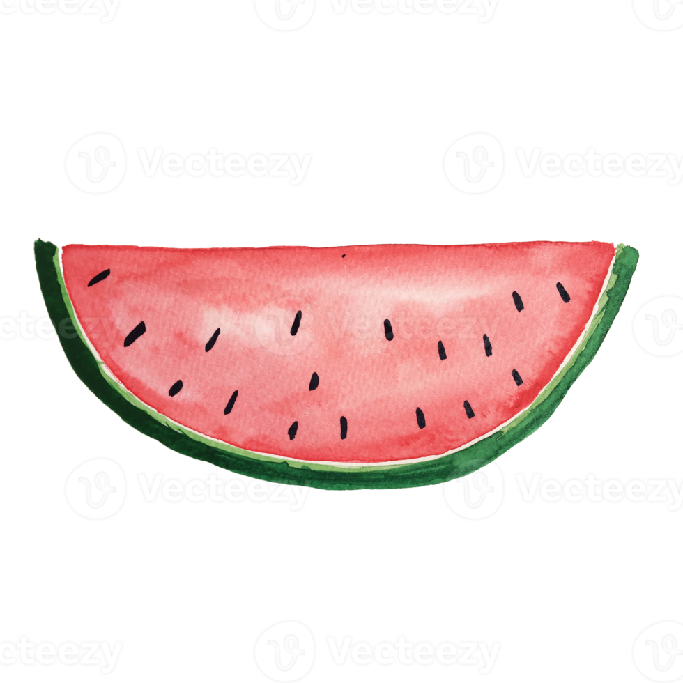 Wassermelonen-Aquarellelemente png