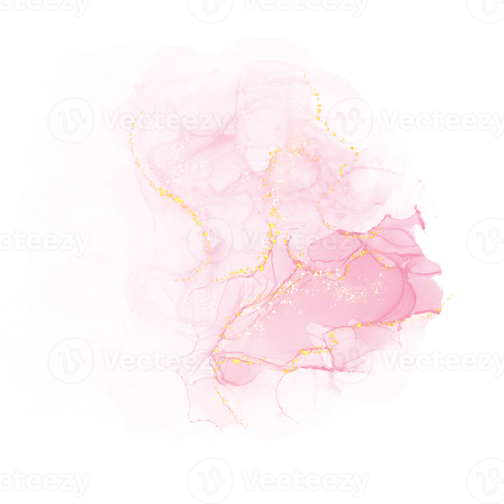 abstract achtergrond met alcohol inkt, marmeren structuur ontwerp met goud schitteren achtergrond voor sjabloon. uitnodiging kaart. groet kaart. bruiloft kaart png
