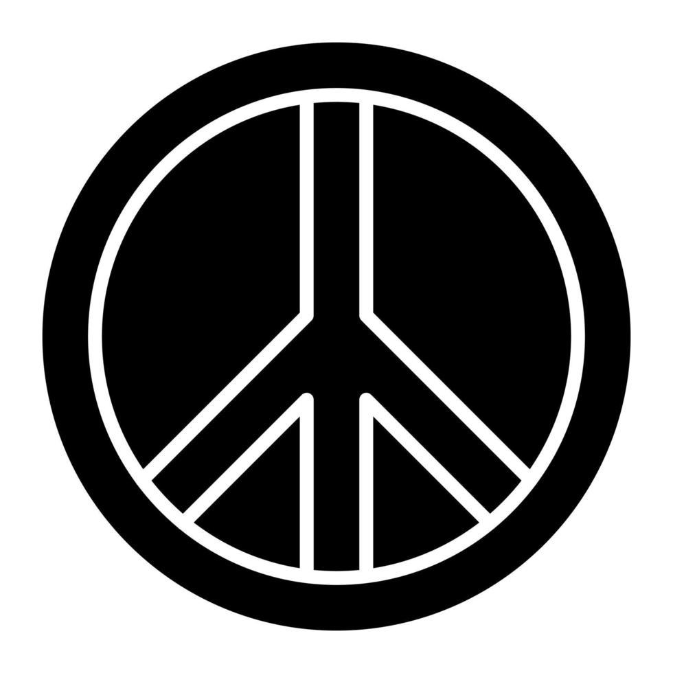 Peace Glyph Icon vector