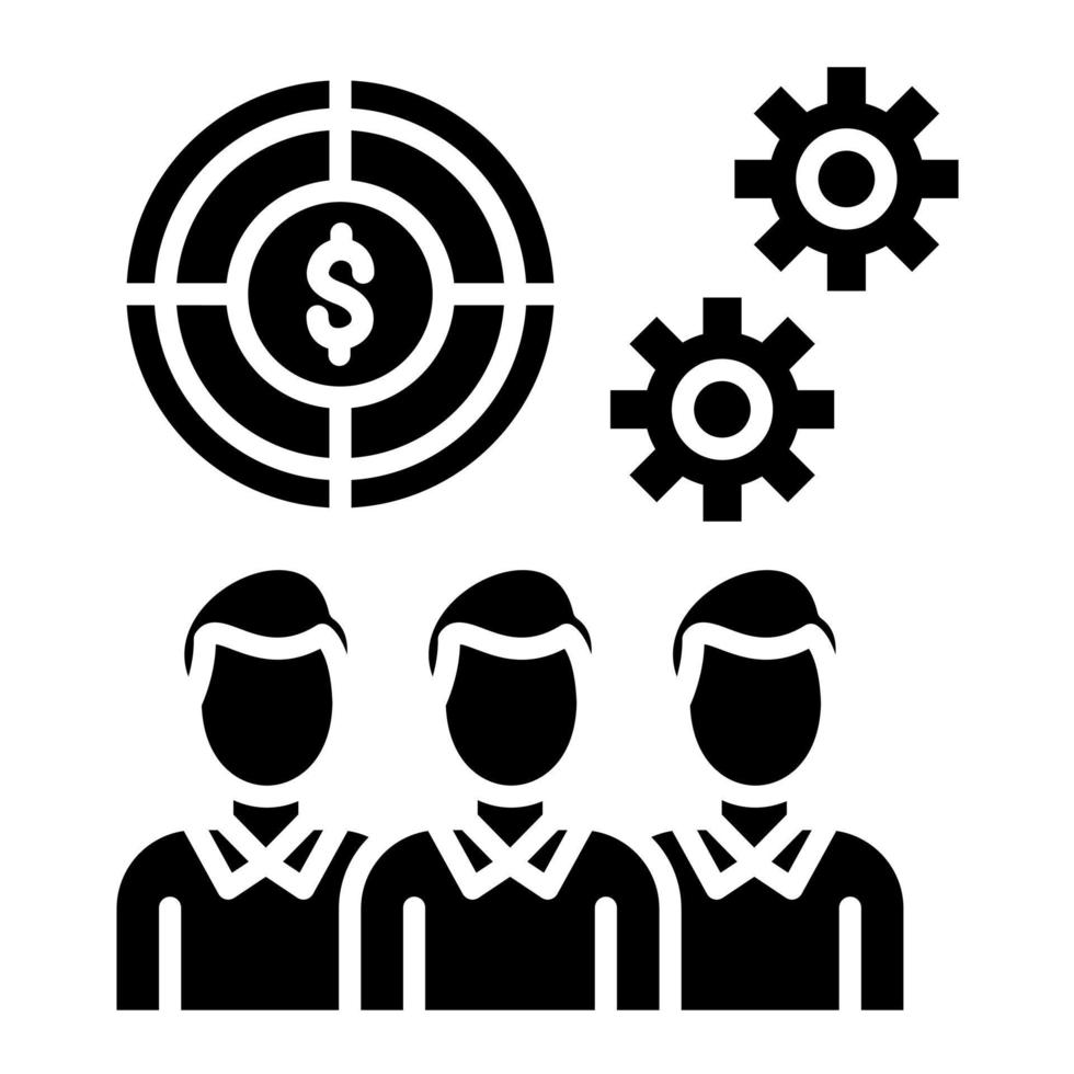 Team Building Glyph Icon vector