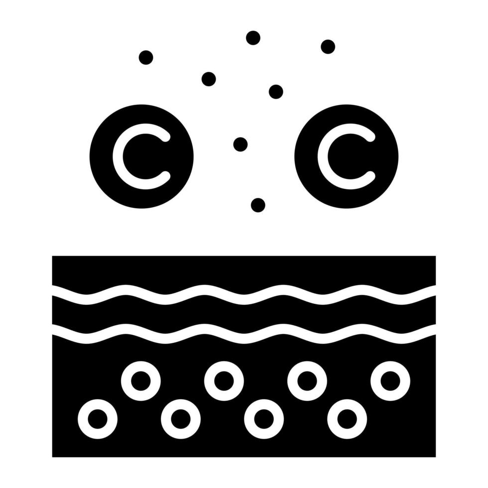 Collagen Glyph Icon vector