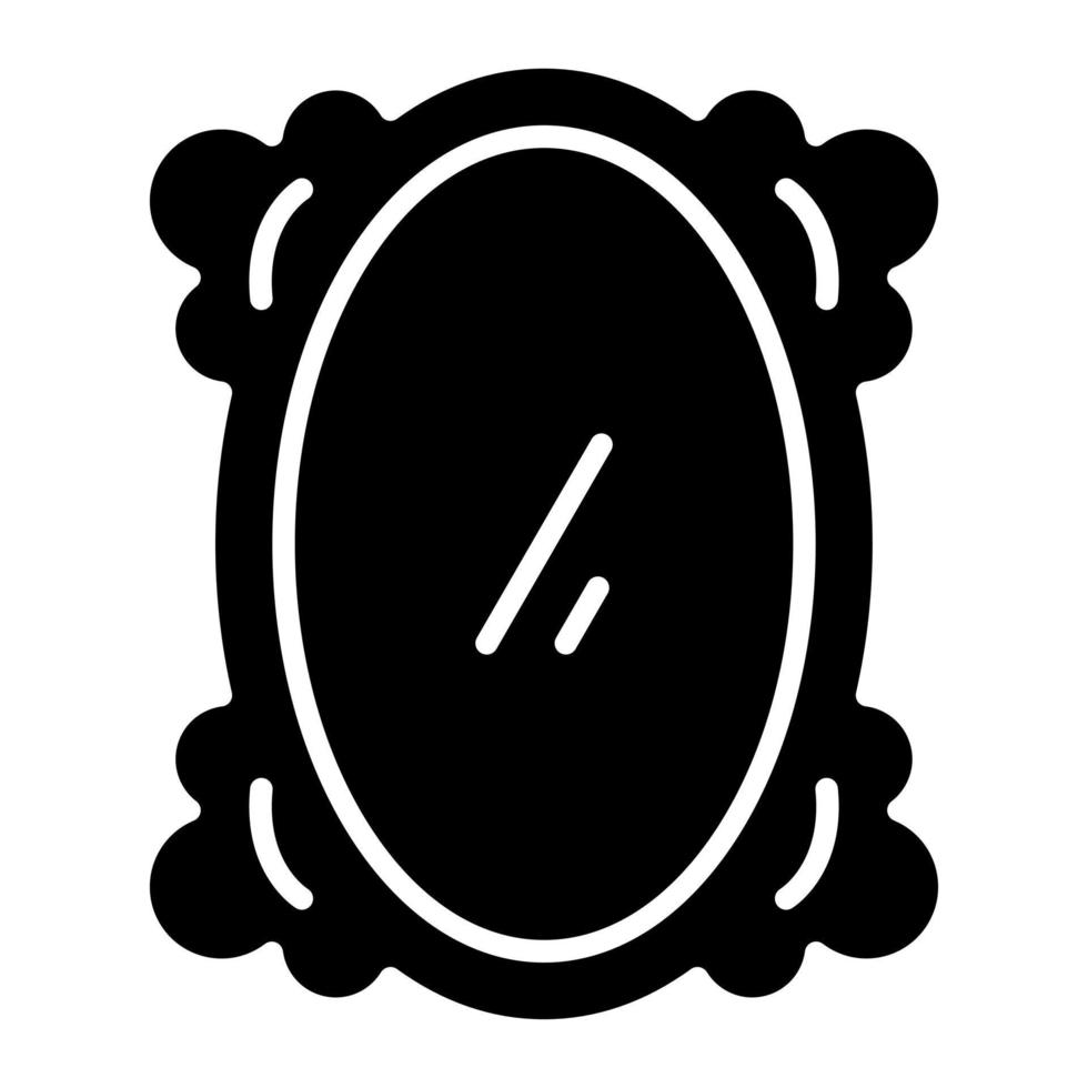 Mirror Glyph Icon vector