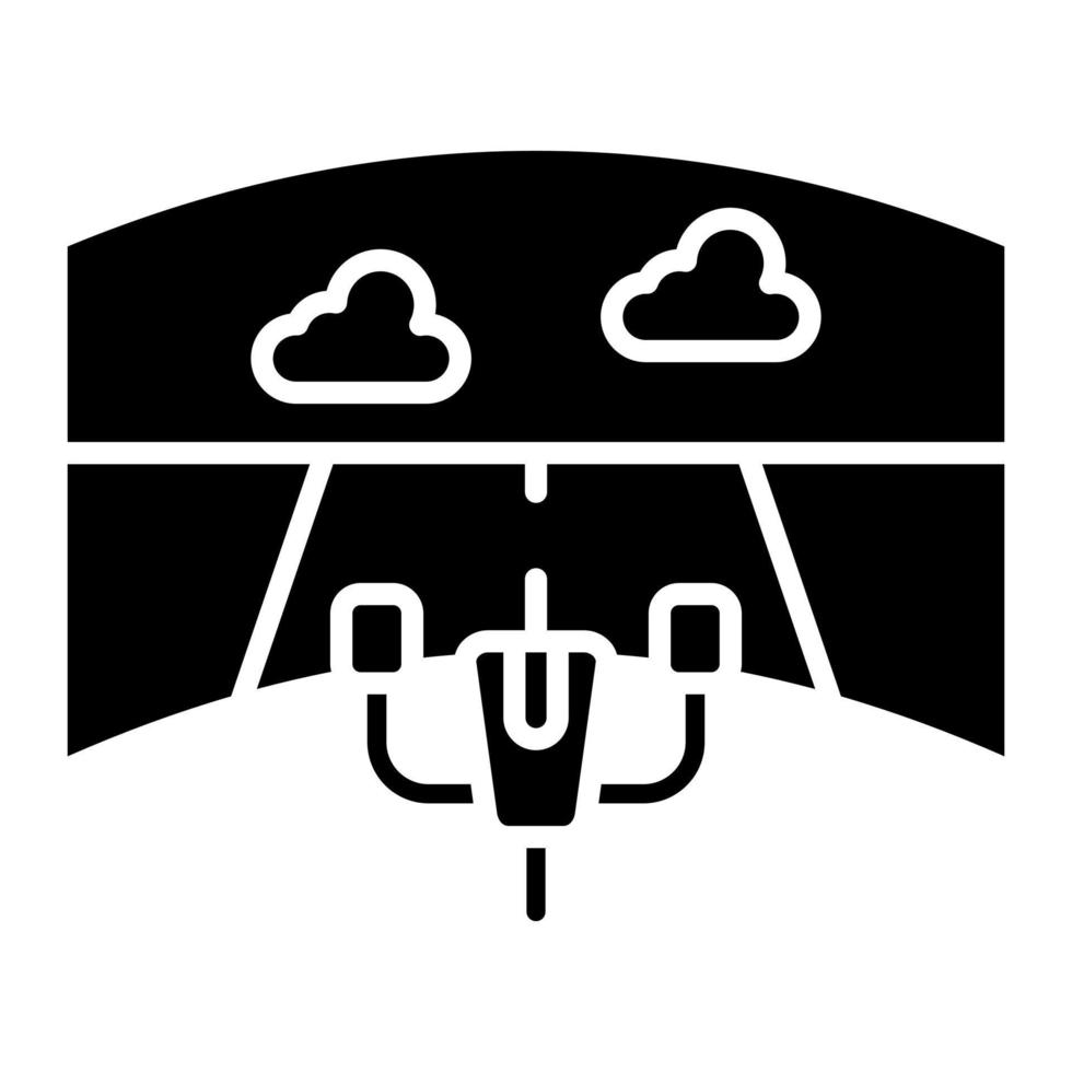 Motion Simulator Glyph Icon vector