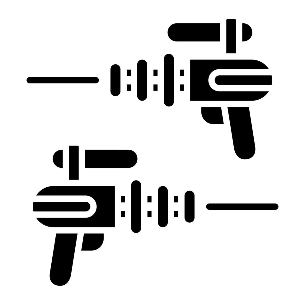 Laser Battle Glyph Icon vector
