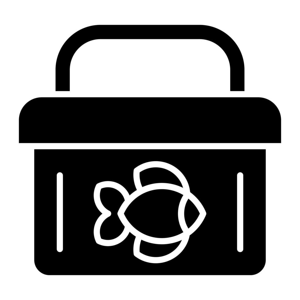 Tackle Box Glyph Icon vector