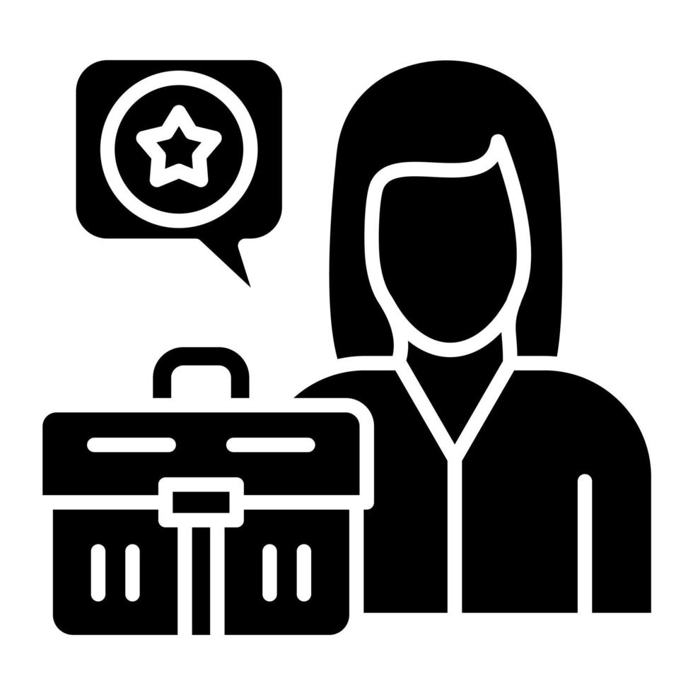 Career Expert Glyph Icon vector