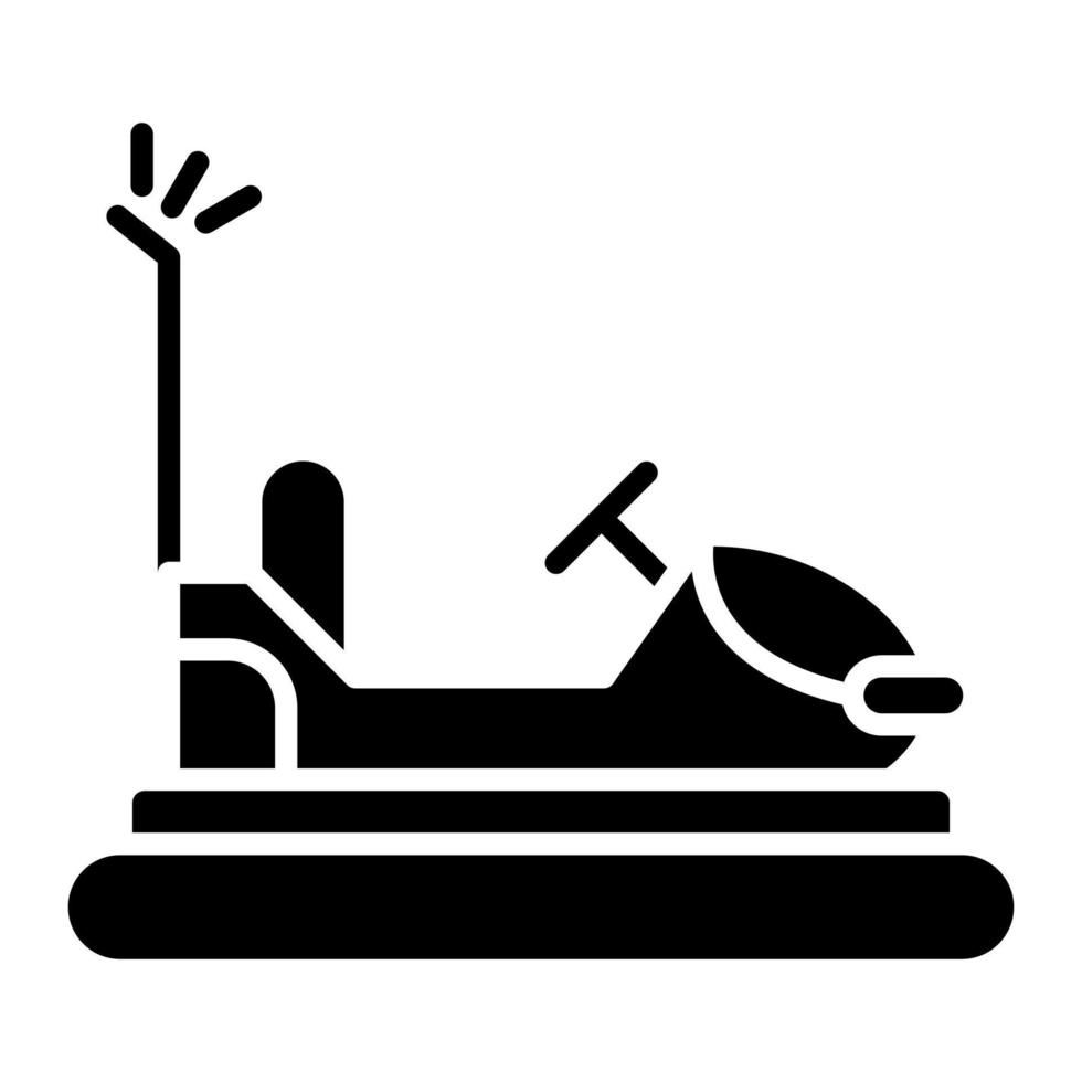 Bumper Cars Glyph Icon vector