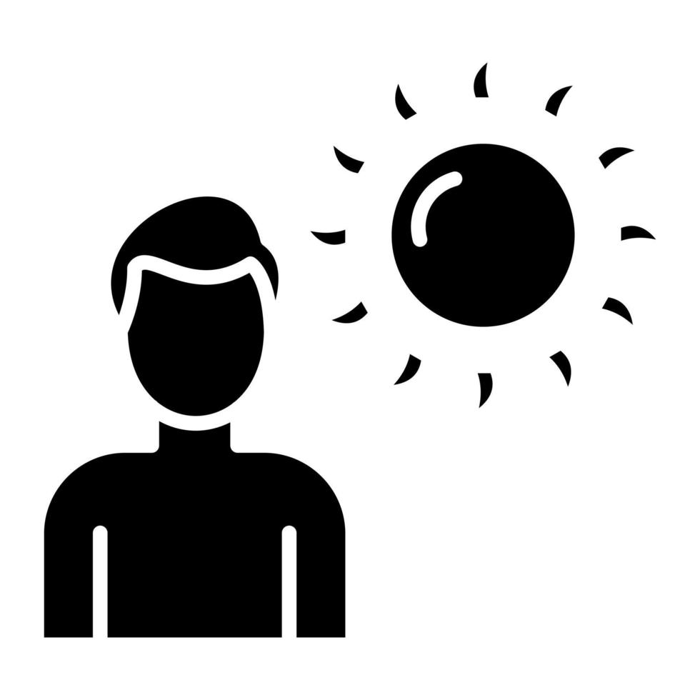 Tanning Glyph Icon vector