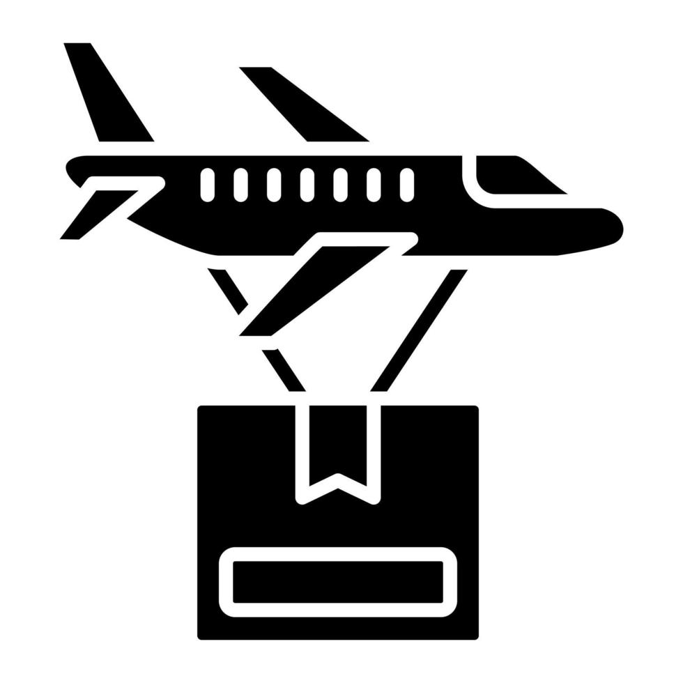 Airship Glyph Icon vector